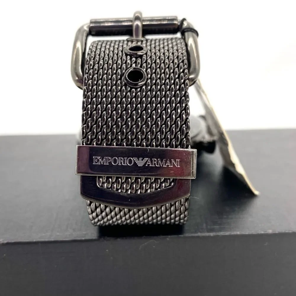 Emporio Armani Men's Chronograph Gunmetal Stainless Steel Watch AR1979 New